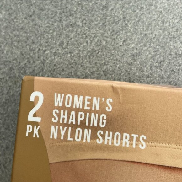 NEW Layer Zero Women's L Shapewear Laser Cut Nylon Shorts 2PK Black & Dark Beige - Picture 9 of 10
